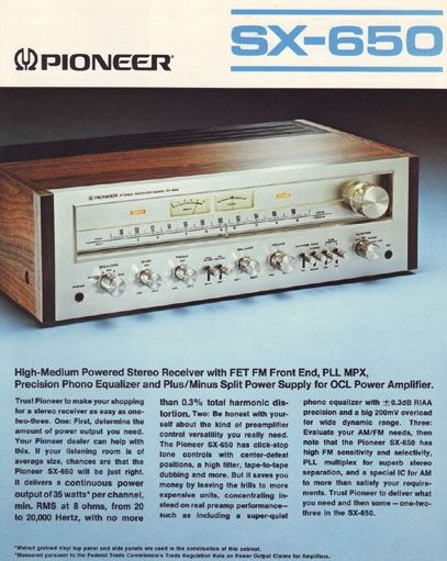 Pioneer SX-650 User Manual