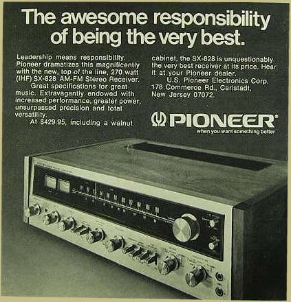 Pioneer SX-828 Advertisement