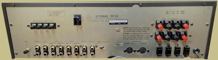 Luxman RX-103 Rear Panel