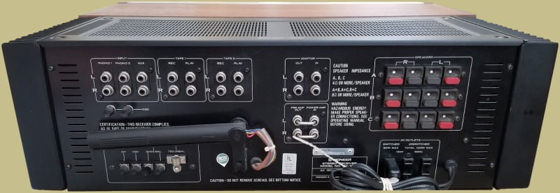 Pioneer SX-1280 Back Panel