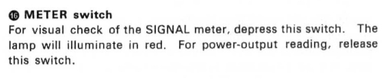 Sony STR-V7 Meter Instructions