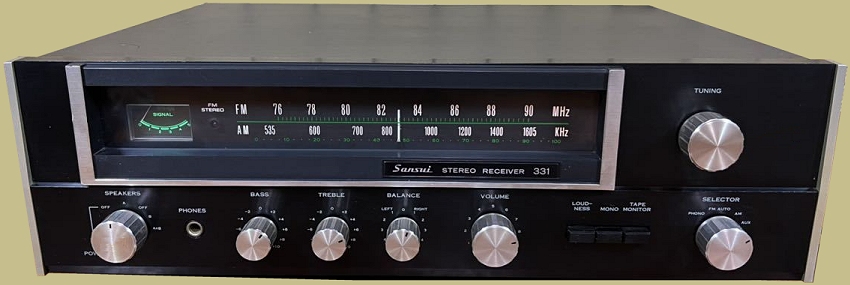 Sansui 331 Black Faceplate